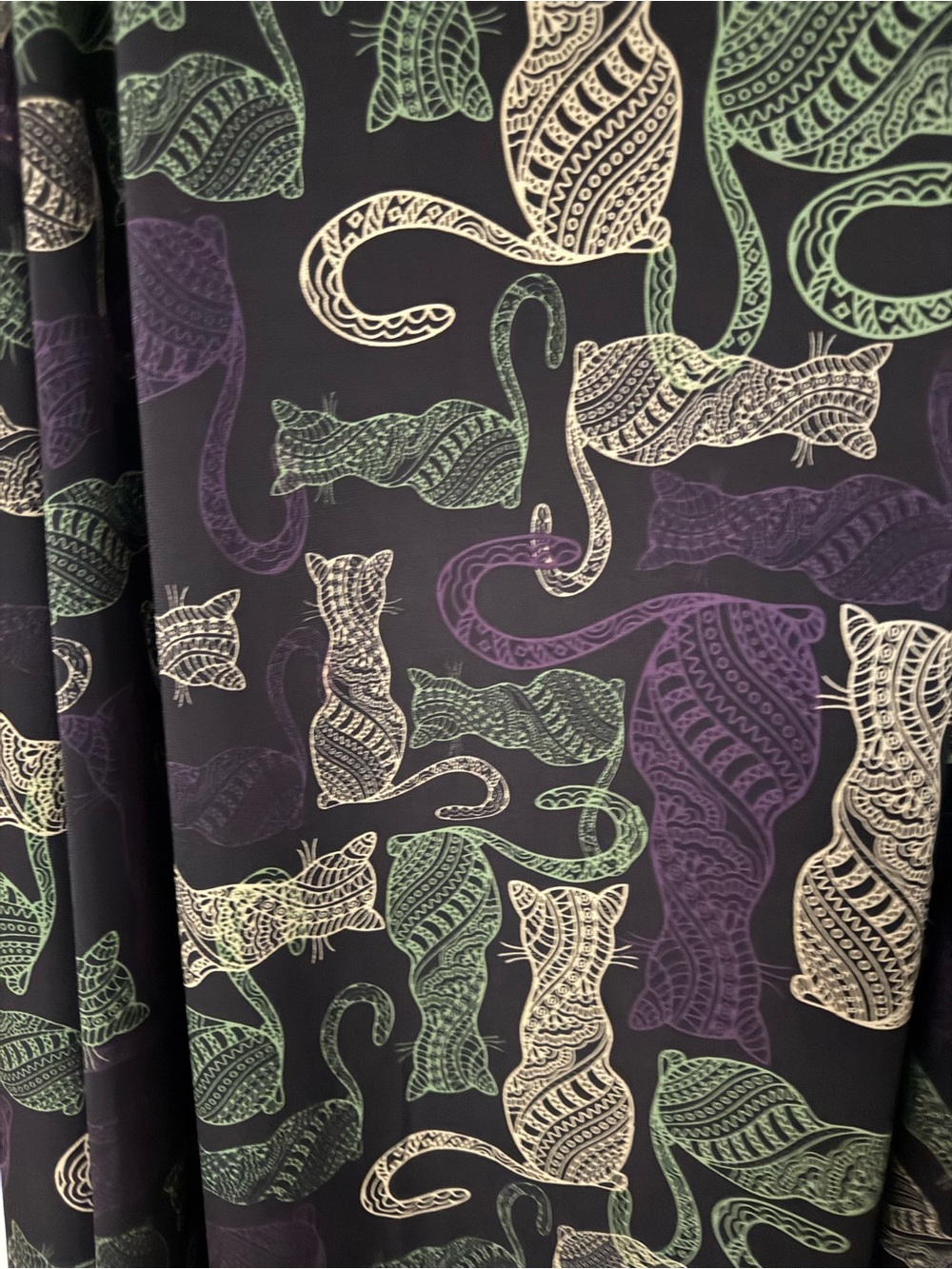LuLaRoe Maxi Skirt in Black, Green & Purple - Picture 4 of 6
